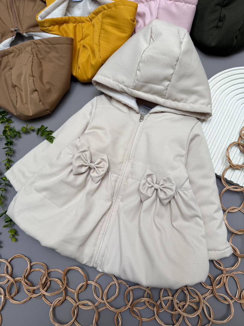 کاپشن دخترانه پاپیون دار