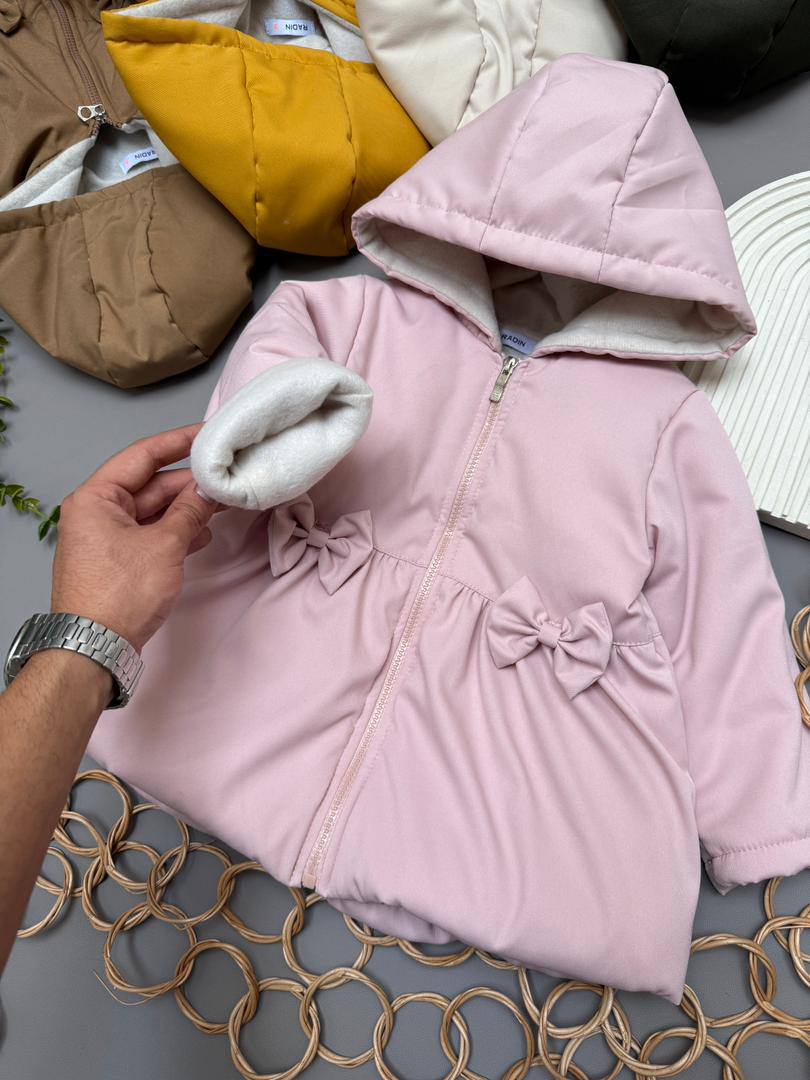 کاپشن دخترانه پاپیون دار