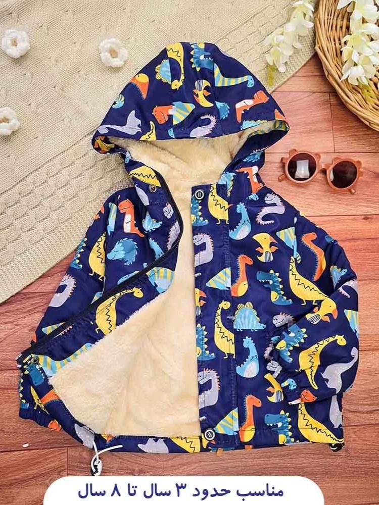 سویشرت بارونی داخل خز در 5 طرح سایز 3 تا 7 و 8 سال حدودا