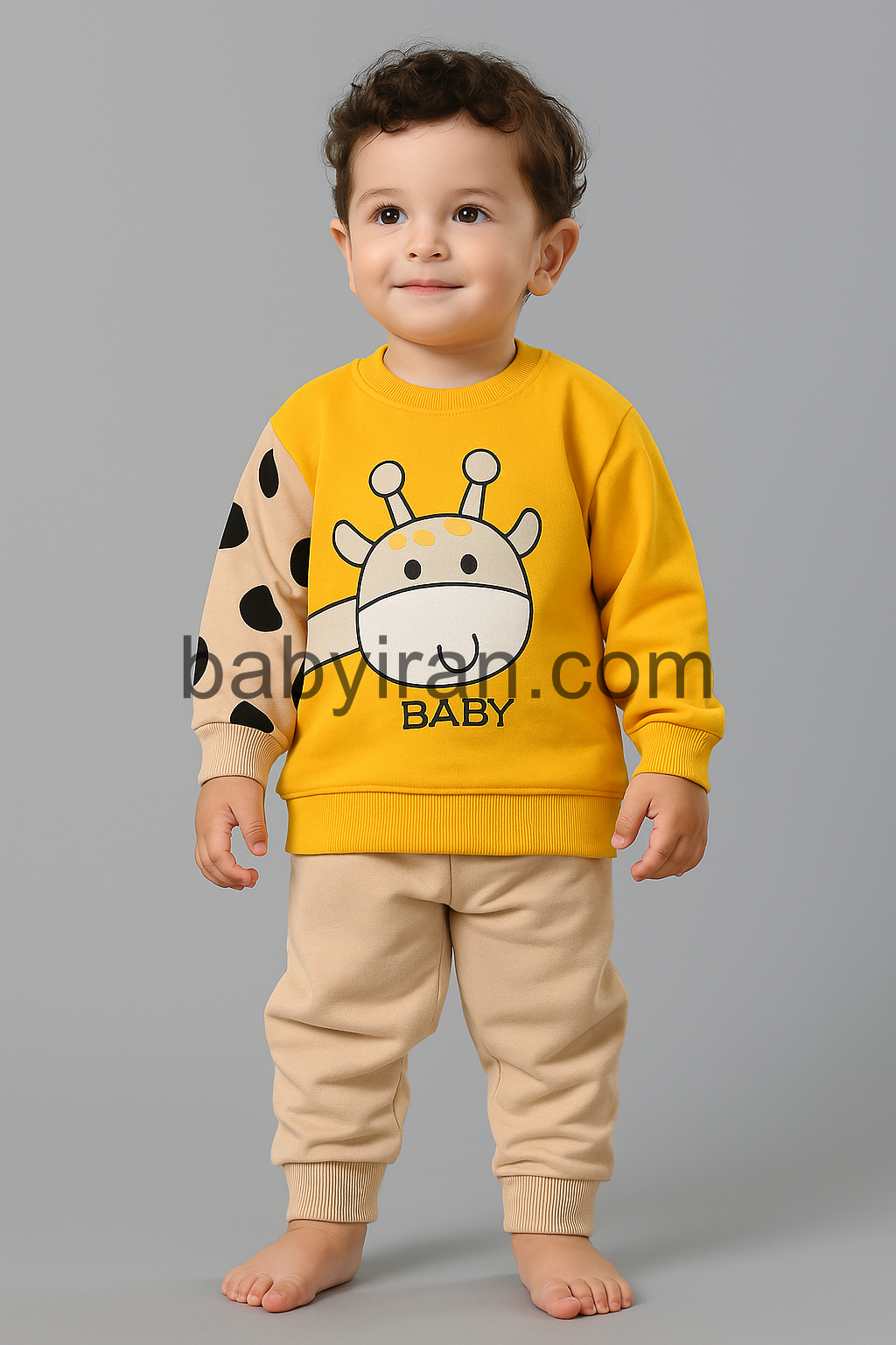 ست لباس بچه‌گانه پسرانه و دخترانه طرح زرافه | راحت و فانتزی