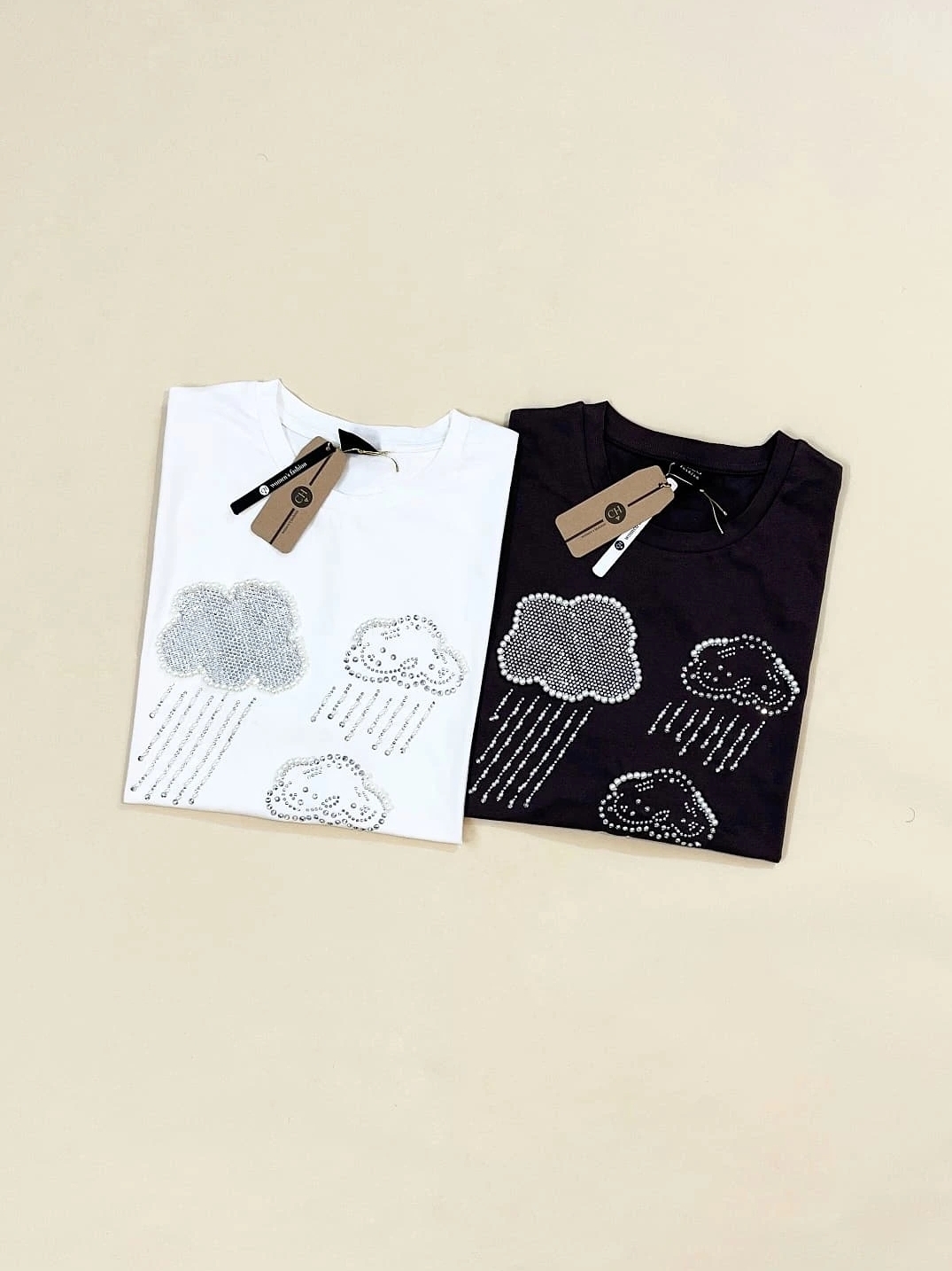 پیراهن دخترانه طرح ابر و باران | فینگر دار