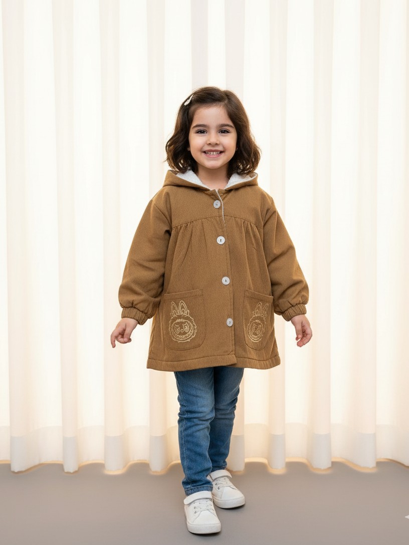 پالتو داخل خز دخترانه نقلی / مناسب ۱ تا ۵ سال